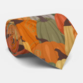 Gezellige pompoenen stropdas (Opgerold)