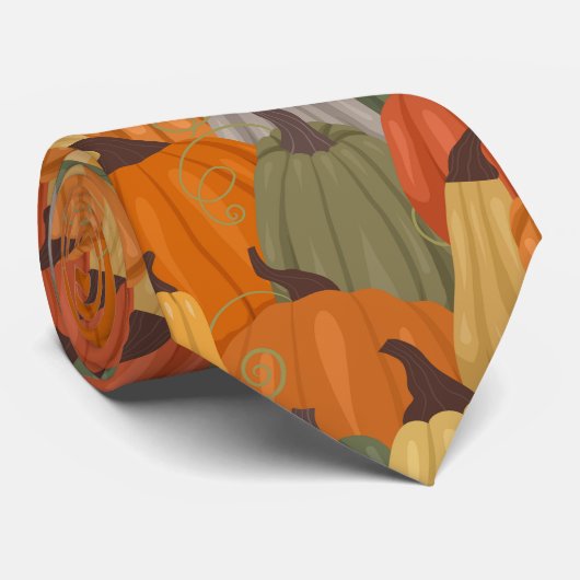 Gezellige pompoenen stropdas (Opgerold)