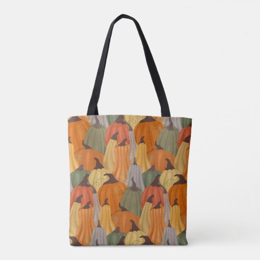 Gezellige pompoenen tote bag (Achterkant)