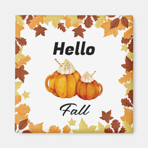 Gezellige Pumpkin Spice Latte Herfst Autumn Magneet