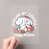 Gezellige Puppy Dromen - Warme Chocolade en Kerstm Acryl Uitnodigingen (Insitu (Draagbaar))