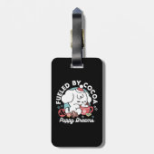 Gezellige Puppy Dromen - Warme Chocolade en Kerstm Bagagelabel (Achterkant verticaal)