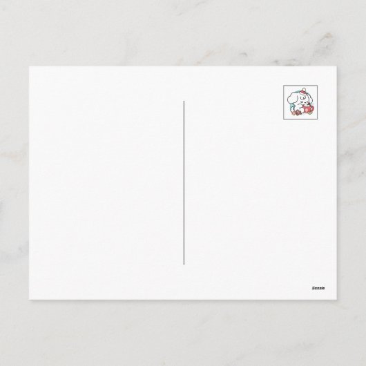 Gezellige Puppy Dromen - Warme Chocolade en Kerstm Feestdagenkaart (Achterkant)