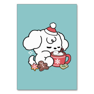 Gezellige Puppy Dromen - Warme Chocolade en Kerstm Kaart