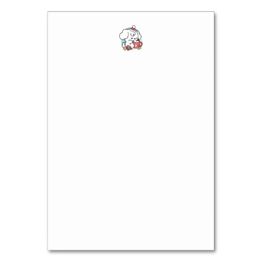 Gezellige Puppy Dromen - Warme Chocolade en Kerstm Kaart (Achterkant)