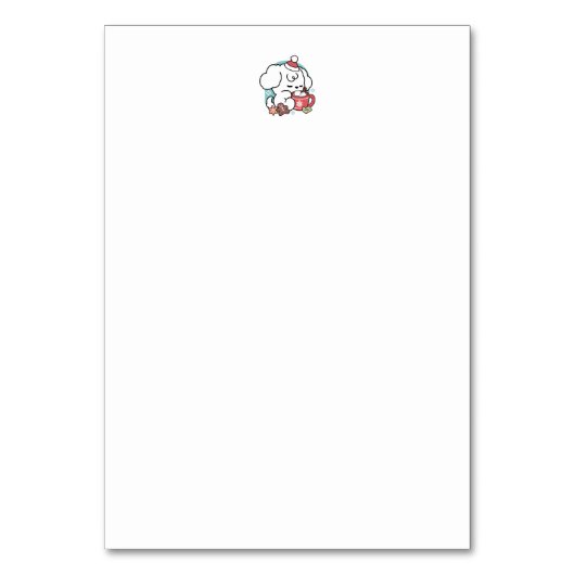 Gezellige Puppy Dromen - Warme Chocolade en Kerstm Kaart (Achterkant)