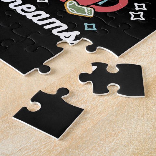 Gezellige Puppy Dromen - Warme Chocolade en Kerstm Legpuzzel (Zijkant)