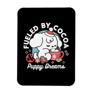 Gezellige Puppy Dromen - Warme Chocolade en Kerstm Magneet