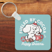 Gezellige Puppy Dromen - Warme Chocolade en Kerstm Sleutelhanger (Voorkant)