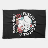 Gezellige Puppy Dromen - Warme Chocolade en Kerstm Theedoek (Horizontaal)