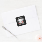 Gezellige Puppy Dromen - Warme Chocolade en Kerstm Vierkante Sticker (Envelop)