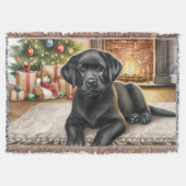 Gezellige Puppy Labrador Retriever Hondenliefhebbe Deken (Voorkant)