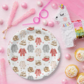 Gezellige Pyjama Boho Baby Shower Patroon Papieren Bordje (Feest)