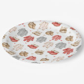 Gezellige Pyjama Boho Baby Shower Patroon Papieren Bordje (Gekanteld)