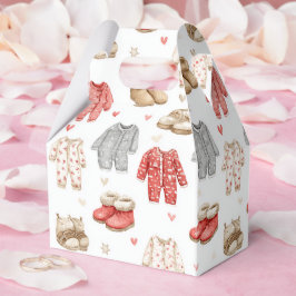 Gezellige pyjama's Boho babyshower patroon Bedankdoosjes