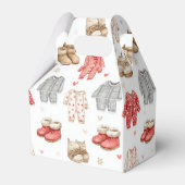 Gezellige pyjama's Boho babyshower patroon Bedankdoosjes (Achterkant)