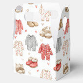 Gezellige pyjama's Boho babyshower patroon Bedankdoosjes (Geopend)
