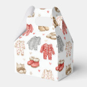Gezellige pyjama's Boho babyshower patroon Bedankdoosjes (Voorkant Zijde)