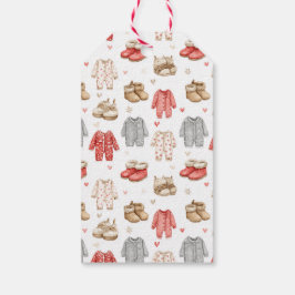 Gezellige Pyjama's Boho Babyshower Patroon Cadeaulabel