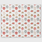 Gezellige Pyjama's Boho Babyshower Patroon Cadeaupapier (Vlak)
