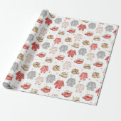 Gezellige Pyjama's Boho Babyshower Patroon Cadeaupapier (Uitgerold)
