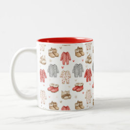 Gezellige Pyjama's Boho Babyshower Patroon Tweekleurige Koffiemok