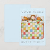 GEZELLIGE QUILT 3.5x5 Blank Platte Kaart - Blauw (Voorkant / Achterkant)