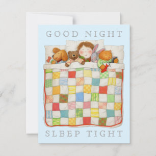 GEZELLIGE QUILT 4.25x5.5 Blank Platte Kaart - Blau