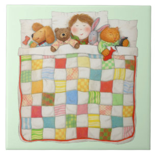 GEZELLIGE QUILT 6x6 keramische Tegel - Groen Tegeltje