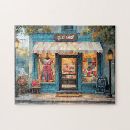 Gezellige Quilt Boutique Oude Jurk Raam Scene Legpuzzel