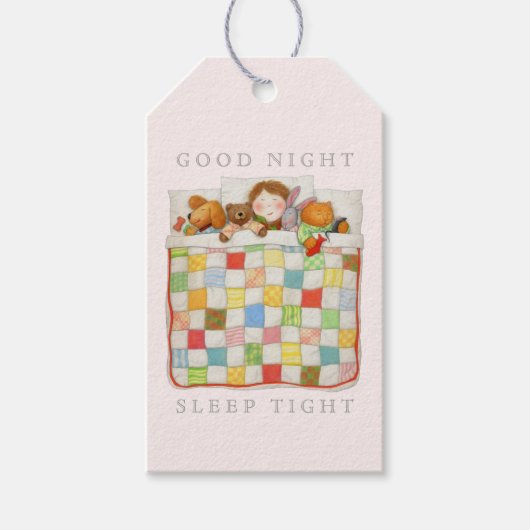 GEZELLIGE QUILT Cadeau Labels - Roze Cadeaulabel (Voorkant)