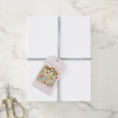 GEZELLIGE QUILT Cadeau Labels - Roze Cadeaulabel (Met Touw)