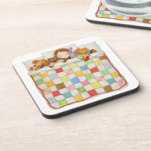 GEZELLIGE QUILT Hard Plastic Onderzetters (Linkerzijde)