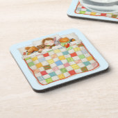 GEZELLIGE QUILT Hard Plastic Onderzetters - Blauw (Linkerzijde)