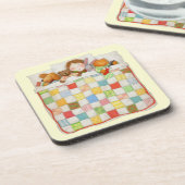GEZELLIGE QUILT Hard Plastic Onderzetters - Geel (Linkerzijde)