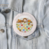 GEZELLIGE QUILT Kind ID Button - Roze (In situ)