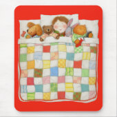 GEZELLIGE QUILT Mousepad - Rood Muismat (Voorkant)