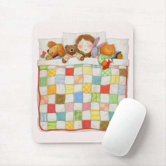 GEZELLIGE QUILT Mousepad - Roze Muismat (Met muis)