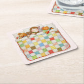 GEZELLIGE QUILT vierkante papieren Onderzetters -  (Schuin)