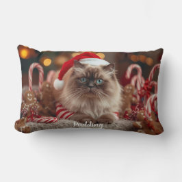 Gezellige Ragdoll Kat Kerst Persoonlijk Kussen