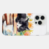 Gezellige relaxte kat in de Waterverf iPhone Hoesje (Achterkant horizontaal)