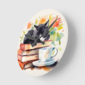 Gezellige relaxte kat in de Waterverf Ronde Klok (Hoek)