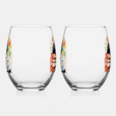 Gezellige relaxte kat in de Waterverf Wijnglas Zonder Voet (Links)