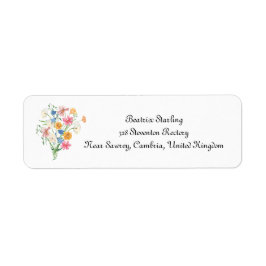 Gezellige retour adreslabels. etiket