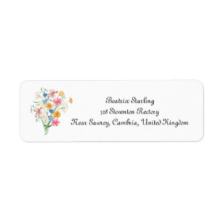 Gezellige retour adreslabels. etiket