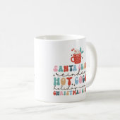 Gezellige Retro Kerst Kleurrijke Plezier Koffiemok (Voorkant rechts)