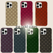 Gezellige rode oranje stippenpatroon aangepaste na Case-Mate iPhone case