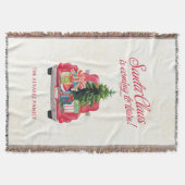 Gezellige rode Santa Claus  Truck Deken (Voorkant)