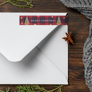 Gezellige Rood & Blauw Plaid Moderne Kerstboom