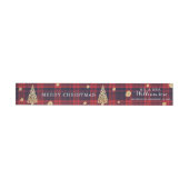Gezellige Rood & Blauw Plaid Moderne Kerstboom (Individueel)
